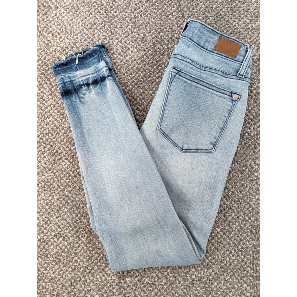 Judy Blue Skinny Stretch Jeans Pants Light Wash Released Raw Hem Size 0/24